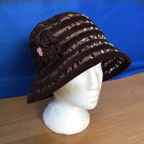 Laurant Benon Paris Cloche hat Brown - Picture 2 of 12